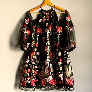 NWT Badgley Mischka Shauna Cold Shoulder Dress